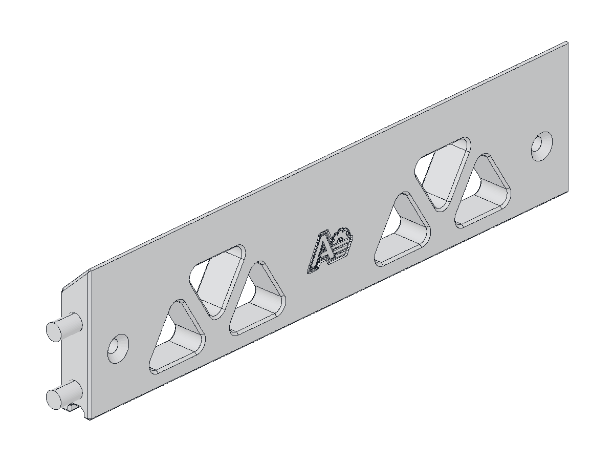 AeroCleat 8 inch wall rail, 3D printed in PETG